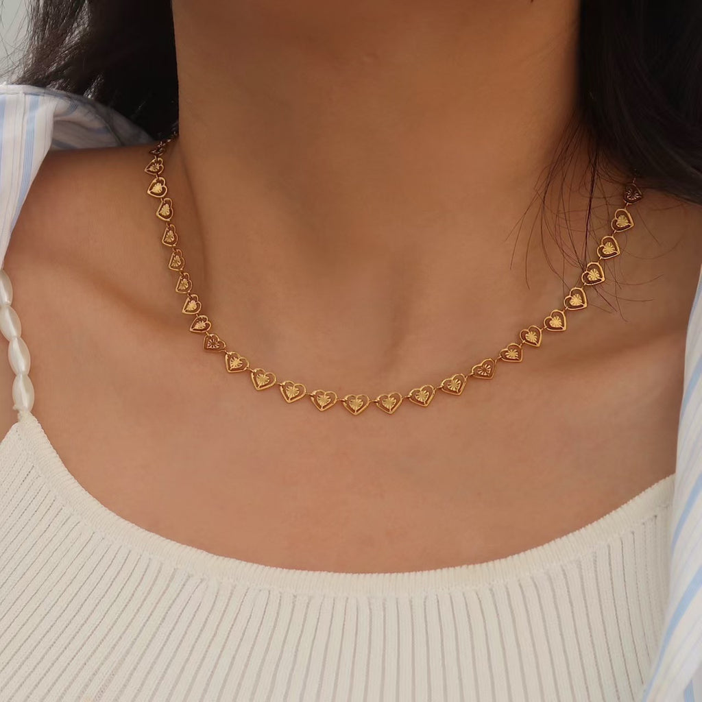 Prince Sweet, Heart Shape Necklace & Bracelet Set
