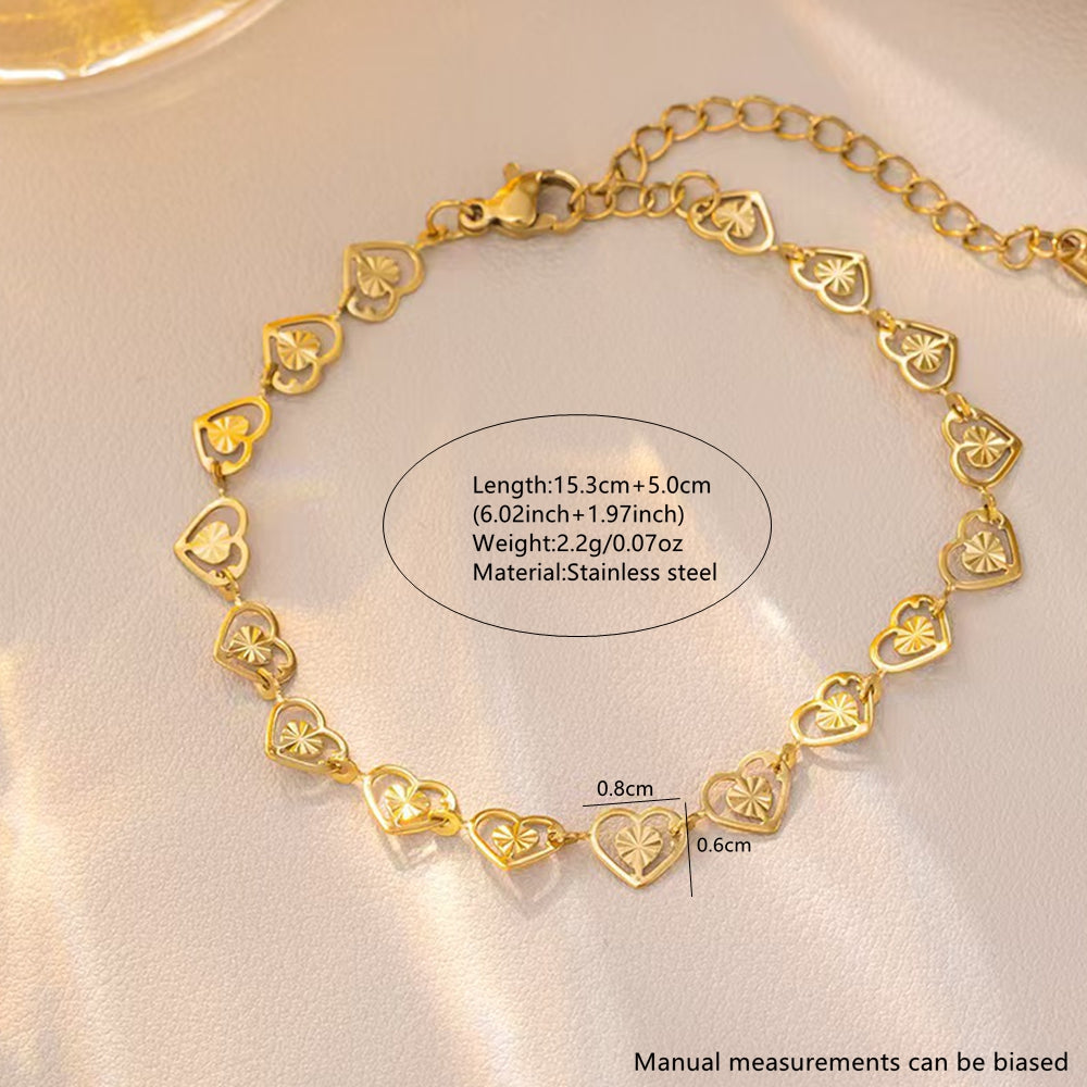Prince Sweet, Heart Shape Necklace & Bracelet Set