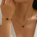 Cuban Link Chain Necklace & Bracelets Jewelry Set