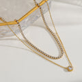 Double Layer Necklace Rhine